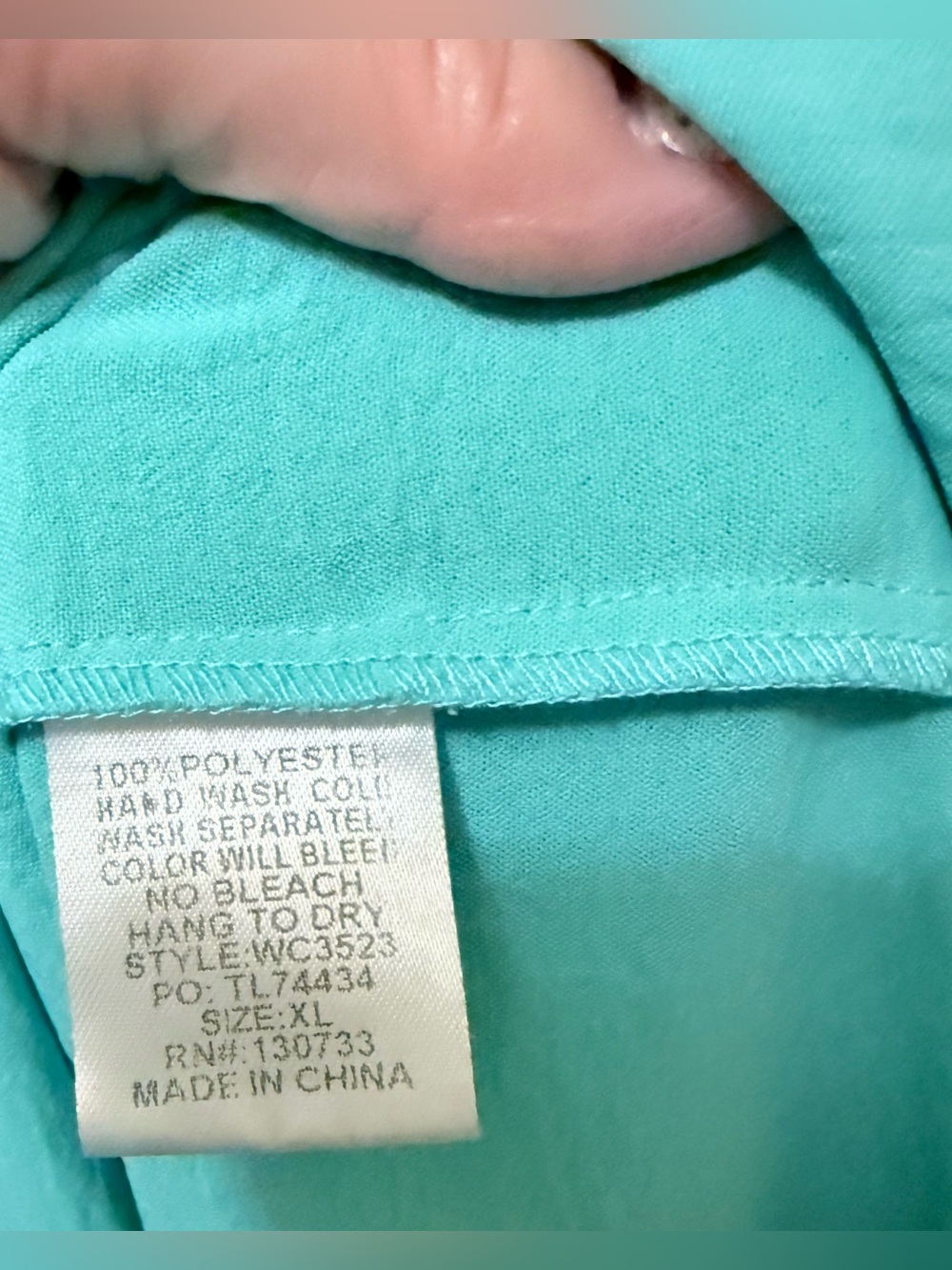Umgee Ruffled and Tiered Mint Green Dress Size XL - Picture 3 of 4